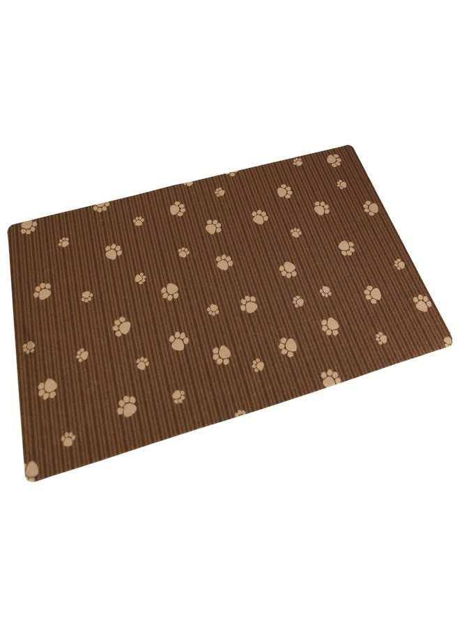 Drymate PP1220BNSTP Pet Bowl Placemat - 12" x 20", Brown Paws - Image 4